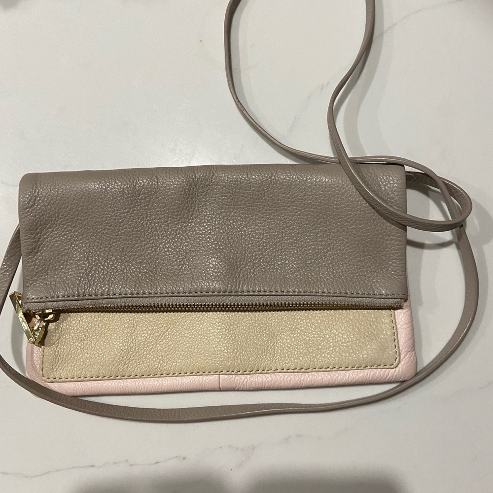Gap soft leather color block neutral cross body